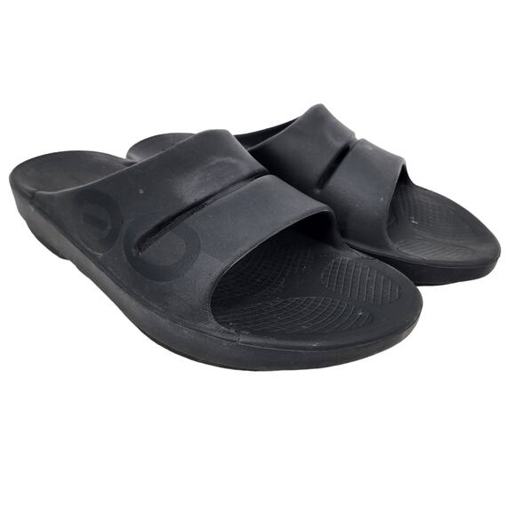 OOFOS Other - Oofas OOAH Black Slide Unisex Recovery Slip On Sandals Size 11 Woman's Size 13